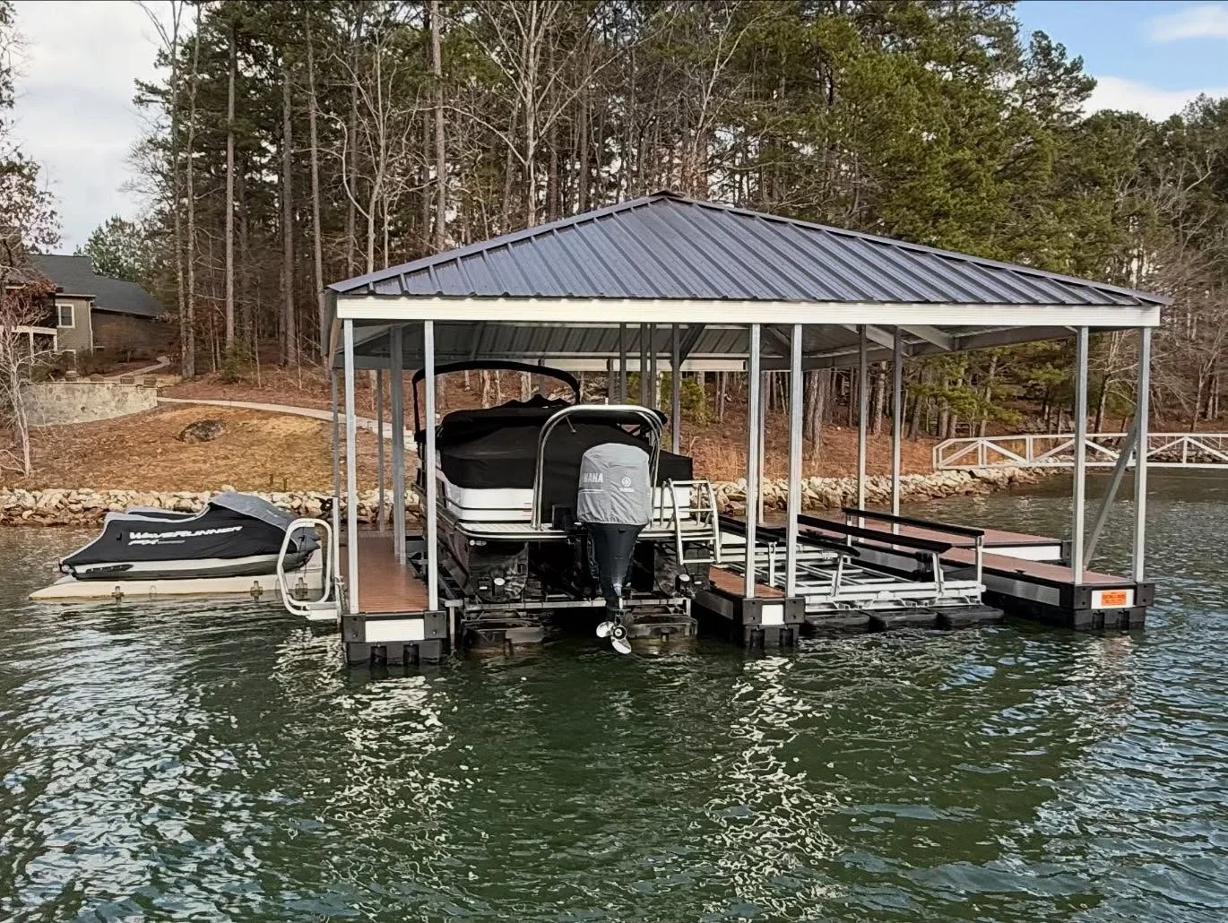 Close-up Detail of Dock Maintenance Work