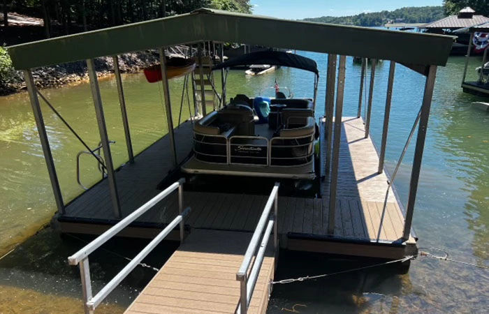 Foothills Docks Team Fabricating Custom Dock Systems